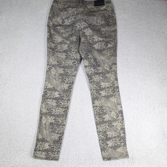 DKNY Jeggings Womens Size 4 Green Camo Style Patterned Jean Leggings - Picture 4 of 8